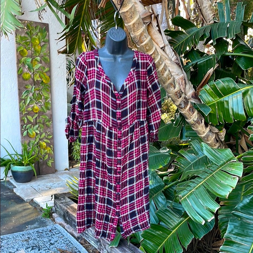 Torrid plaid shirt dress
